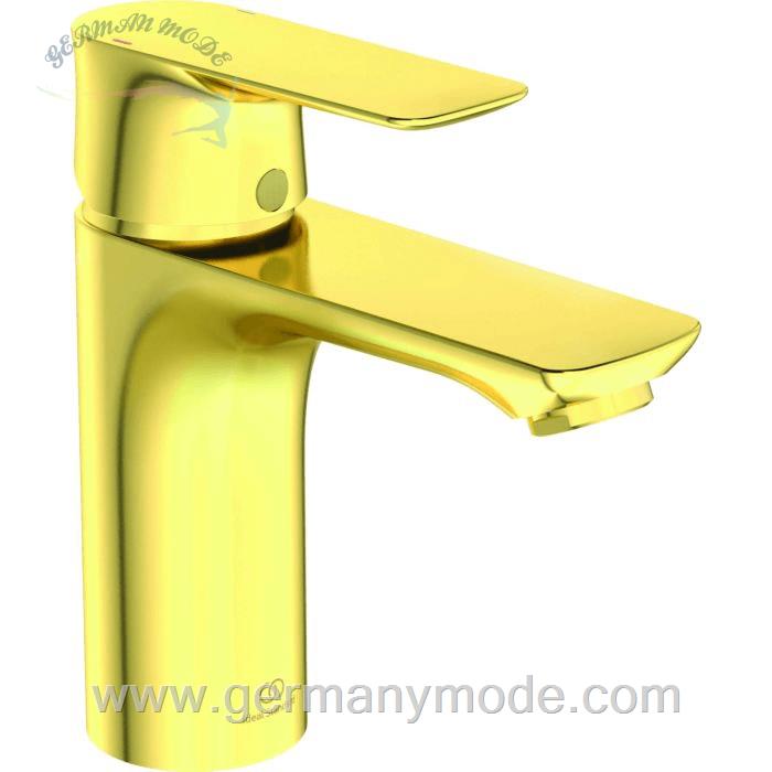 شیر مخلوط روشویی پایه کوتاه ایدیل استاندارد Ideal Standard Connect Air mit Ablaufgarnitu A7021 brushed gold A7021A2