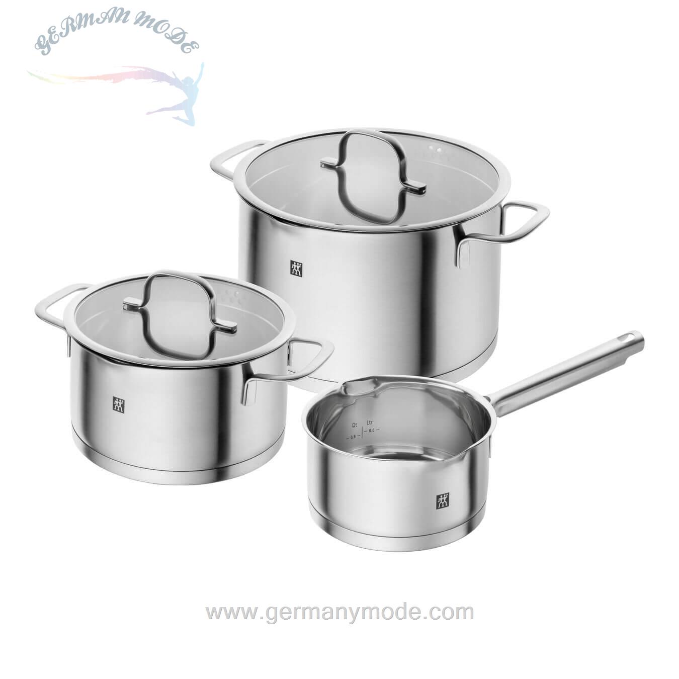 سرویس قابلمه 3 پارچه زولینگ آلمان ZWILLING TRUEFLOW KOCHTOPFSET 3-TLG- EDELSTAHL