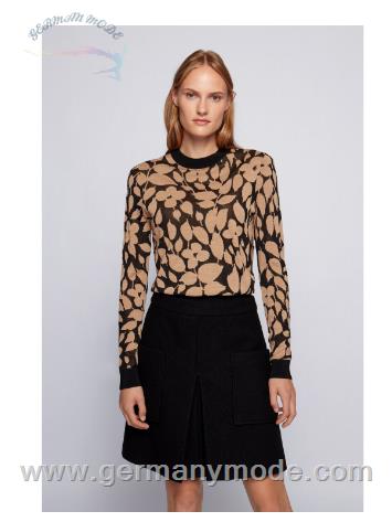 پلیور آستین بلند زنانه هوگو باس آلمان Hugo Boss Femmanuela 50456939 beige
