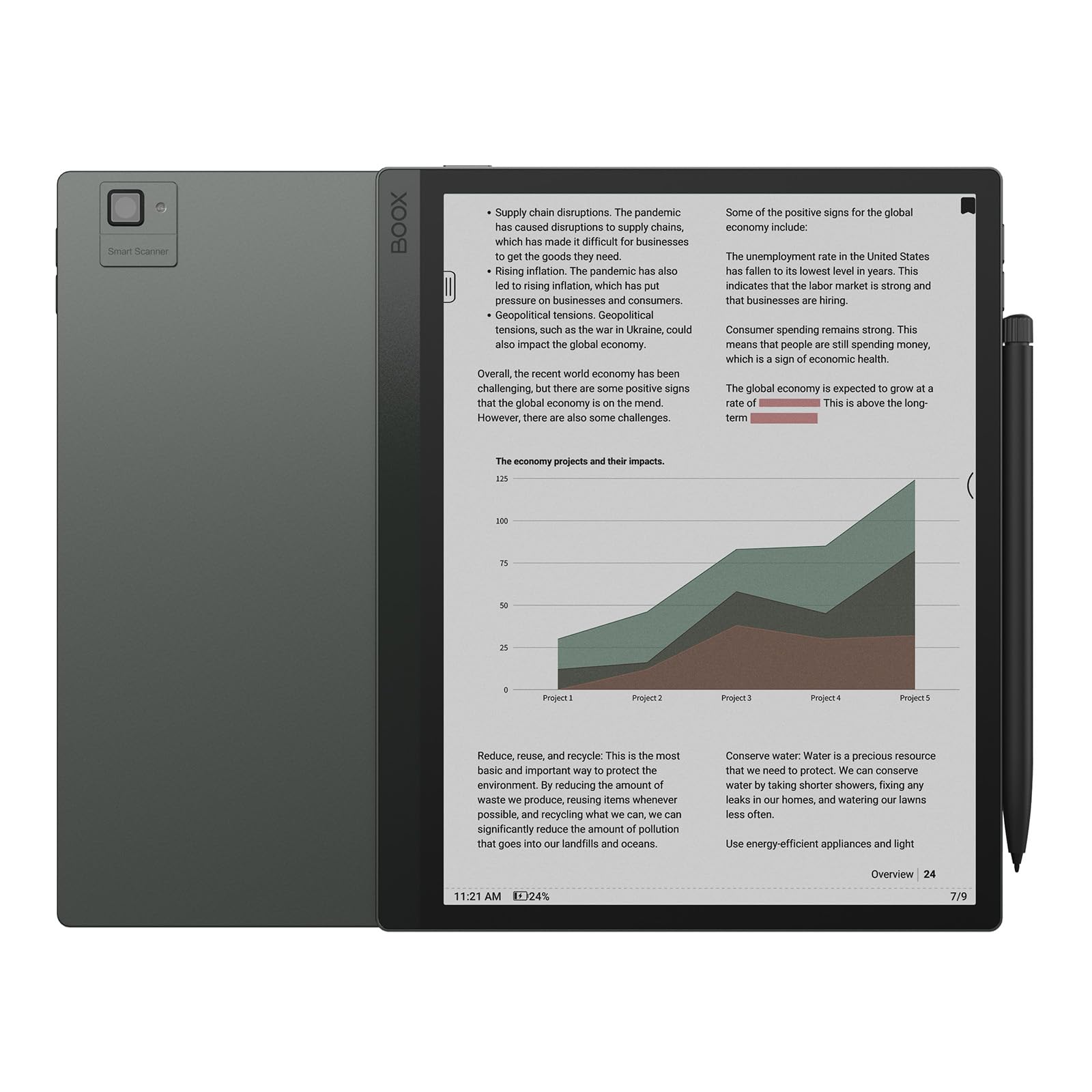 خرید از آمازون - تبلت BOOX Tab Ultra C Pro ePaper PC 10.3 E Ink Tablet Digital Paper 6G 128G with Rear Camera Paper Tablet