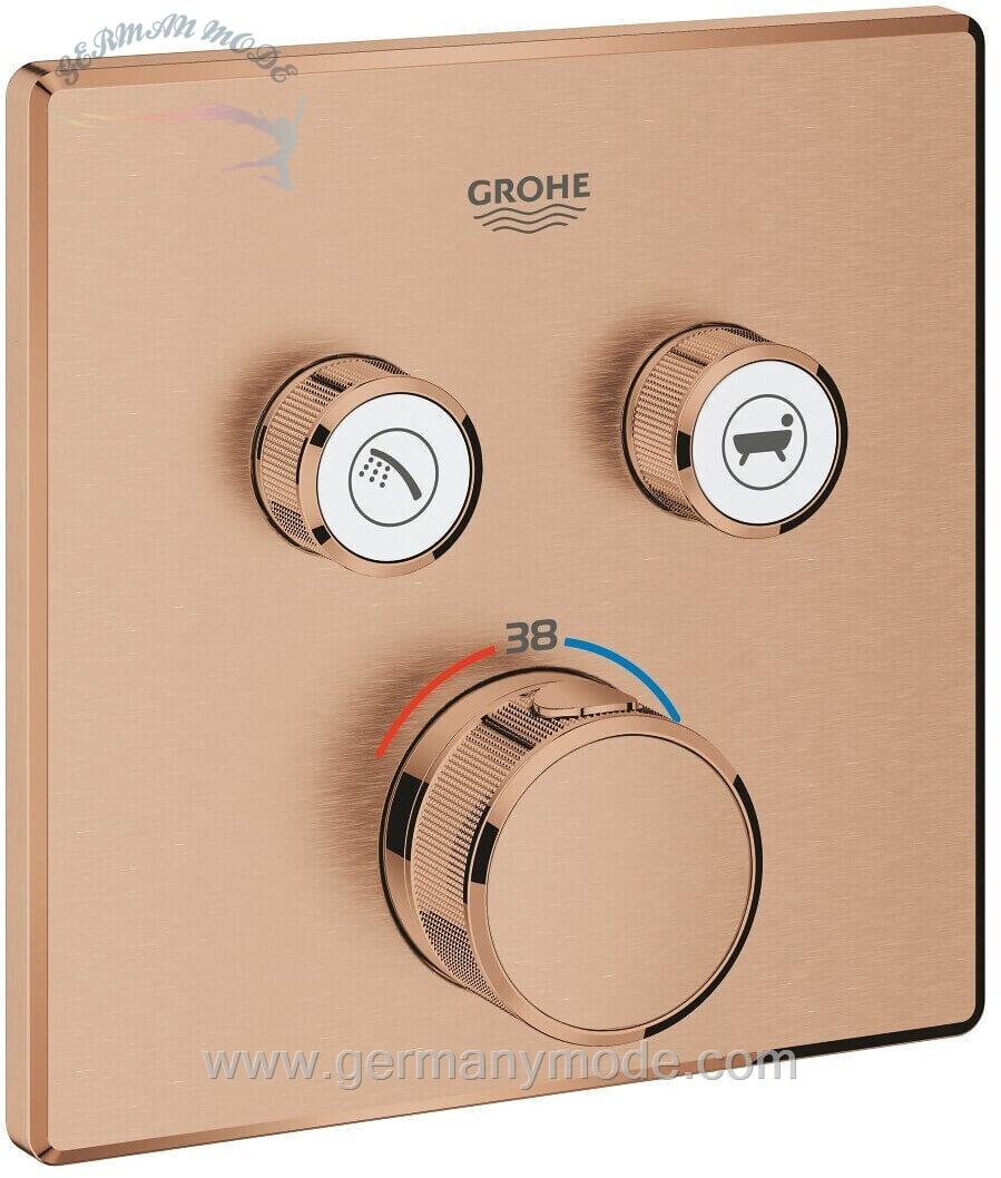 شیر حمام توکار گروهه آلمان GROHE Grohtherm SmartControl  29124  warm sunset gebürstet  29124DL0