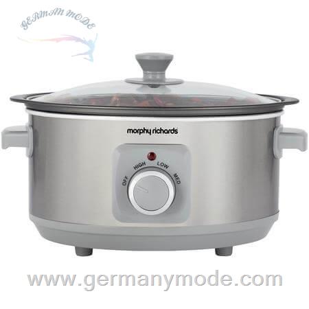 آرام پز چند کاره مورفی ریچاردز انگلستان Morphy Richards Sear&Stew 3-5L Slow Cooker Edelstahl -gebürstet