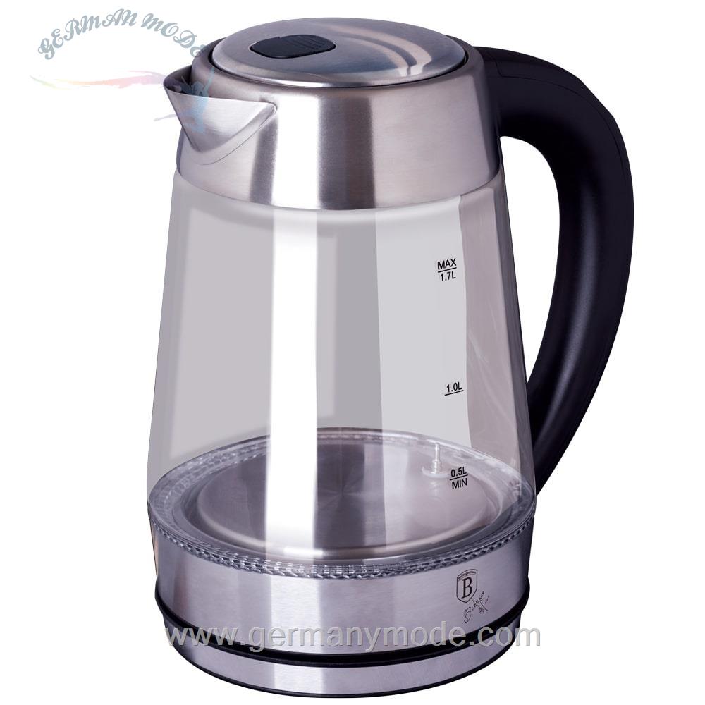 کتری برقی برلینگر هاوس مجارستان BERLINGER HAUS ELECTRIC GLASS KETTLE BH/9127 STAINLESS STEEL