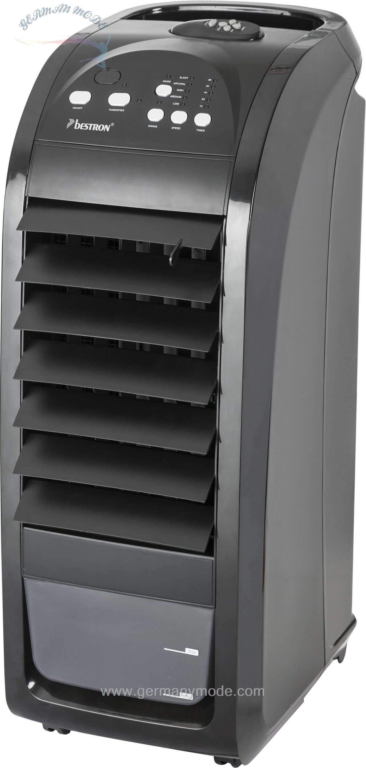 کولر آبی ایستاده ریموت دار بستران bestron Luftkühler mobiles Gerät -mit Fernbedienung- von max- 20h- 70 W