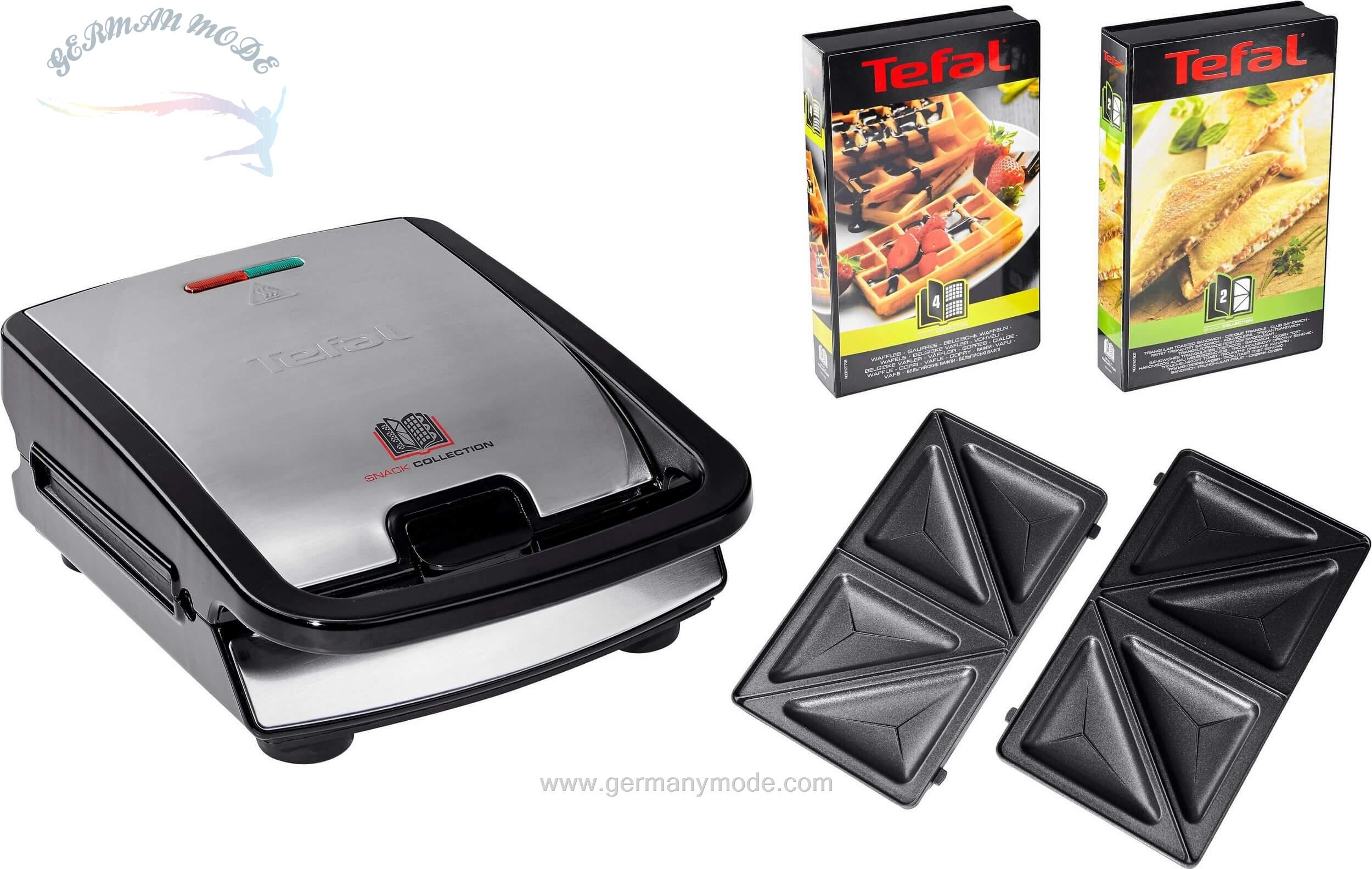 ساندویچ ساز وافل ساز تفال فرانسه Tefal 2-in-1-Kombi-Waffeleisen Snack Collection SW852D