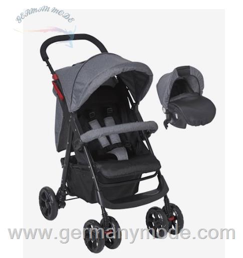 کالسکه و کریر کودک ورت فرانسه Vertbaudet Kombi-Kinderwagen Primacity - Babyschale Primasit - grau