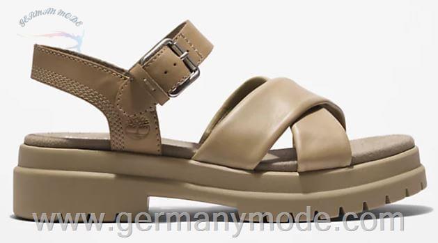 صندل زنانه تیمبرلند آمریکا TIMBERLAND LONDON VIBE ANKLE STRAP SANDAL FOR WOMEN IN TAN