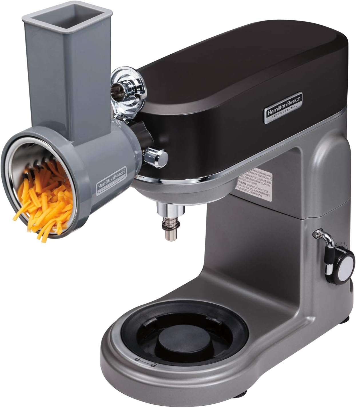 رنده غذا ساز همیلتون آمریکا ضمیمه مخصوص میکسر پایه Hamilton Beach Professional 63247 - مجموعه برش و خردکن، فولاد ضد زنگ، خاکستری