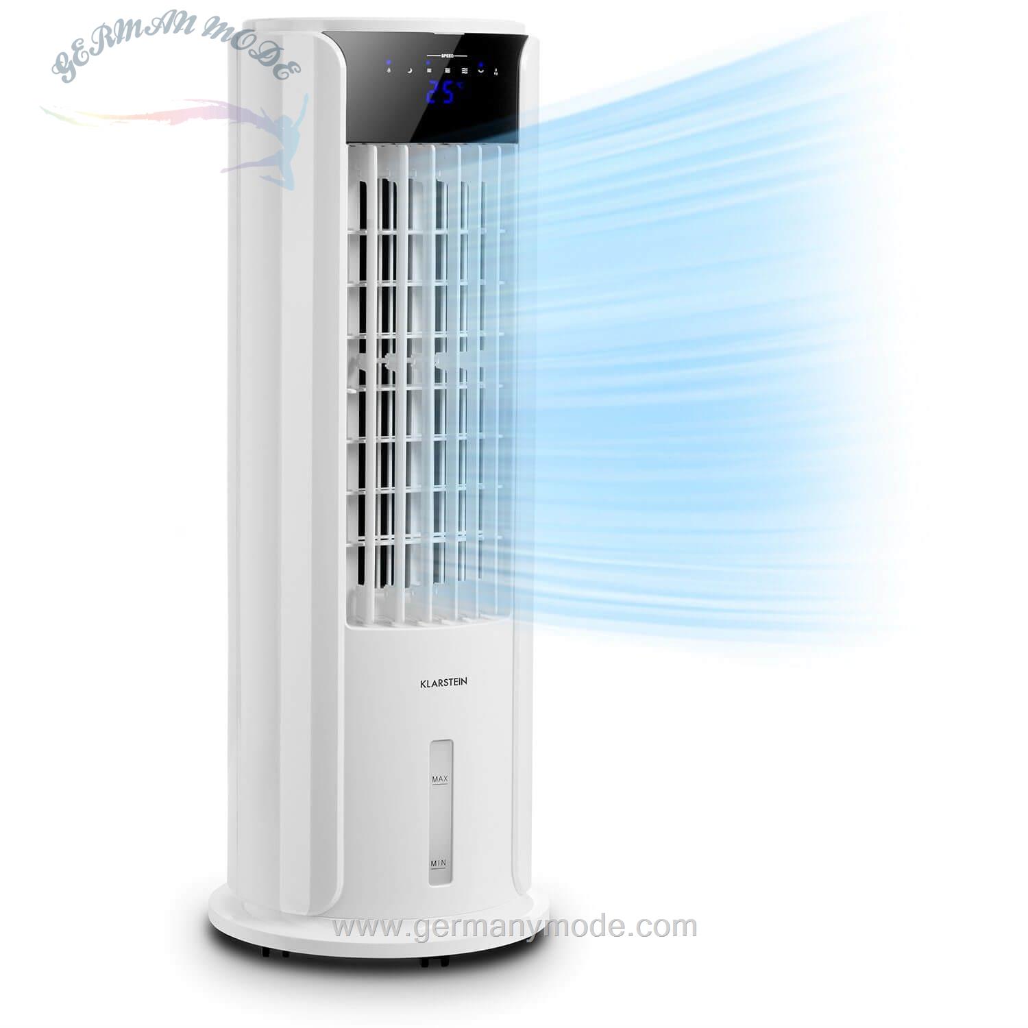 کولر آبی فن رطوبت ساز ایستاده کلارشتاین آلمان Klarstein Ventilatorkombigerät Skyscraper Horizon 3-in-1 Luftkühler Ventilator