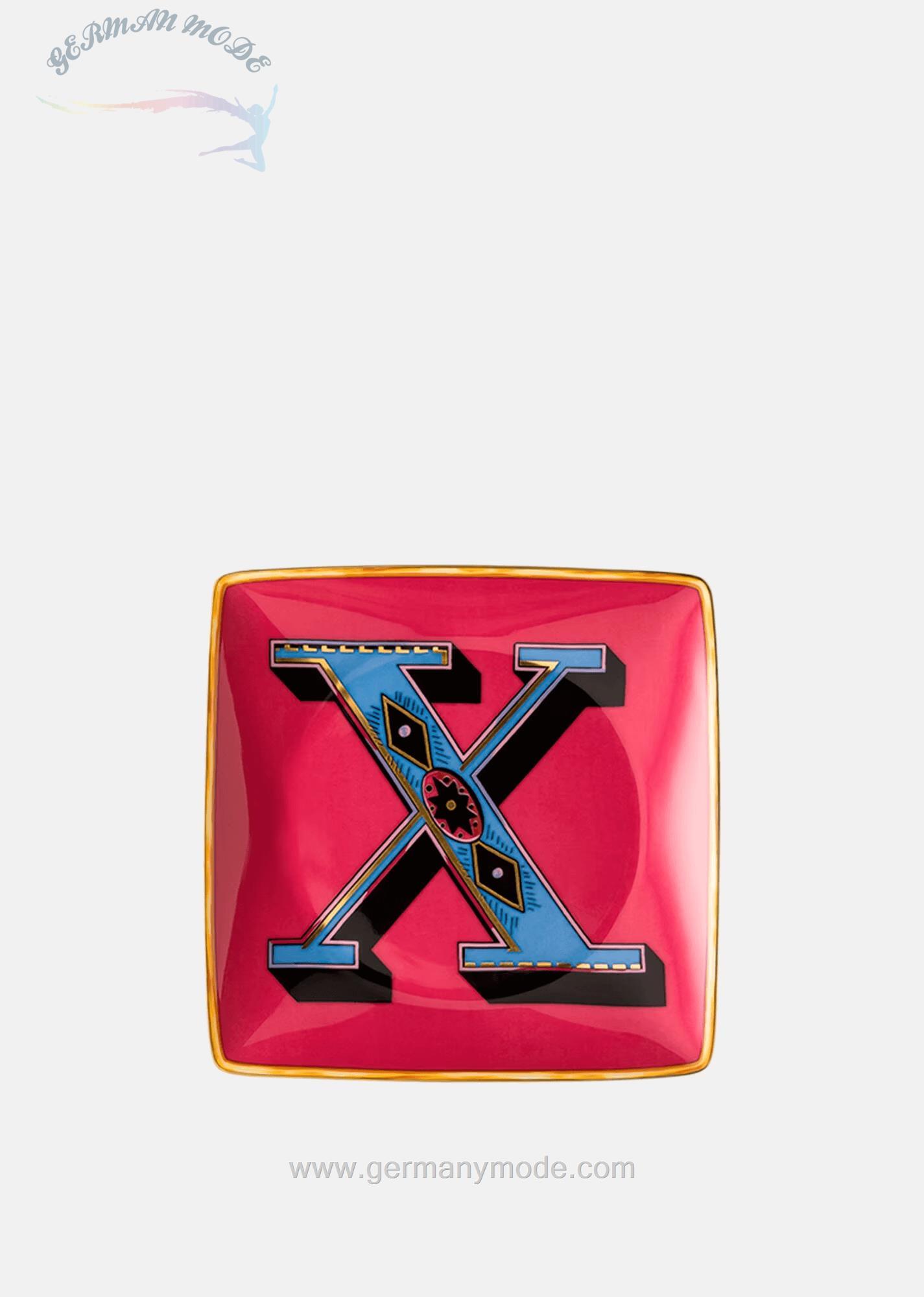 بشقاب دکوری ورساچه ایتالیا VERSACE ALPHABET UNTERTELLER X 12 CM