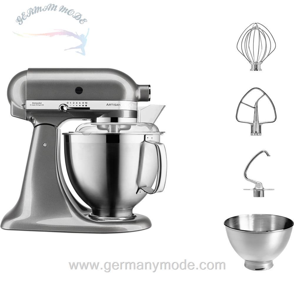 غذا ساز همه کاره کیچن اید آمریکا KitchenAid KÜCHENMASCHINE KIPPBARER MOTORKOPF 4,8L - ARTISAN PREMIUM 5KSM185PS-Medaillon silber