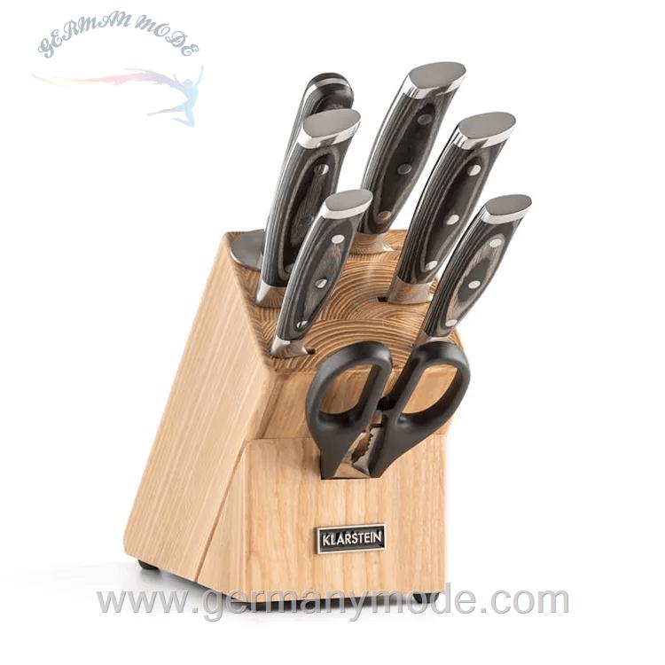 ست چاقو آشپزخانه 8 پارچه کلارشتاین آلمان Klarstein Katana 8 Messerset Braun