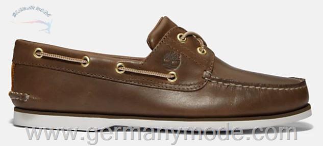 کفش کالج کلاسیک مردانه تیمبرلند آمریکا Timberland CLASSIC BOAT SHOE FOR MEN IN BROWN FULL GRAIN