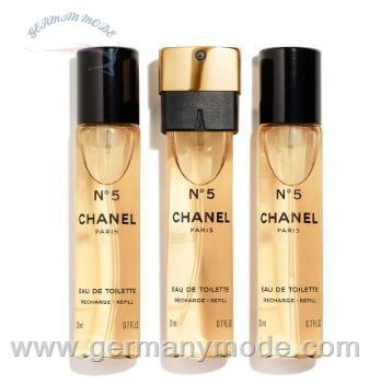 ست عطر ادو تویلت زنانه 3 تایی 20 میل N05 شنل فرانسه CHANEL N05 EAU DE TOILET SPRAY 3 20ml refill