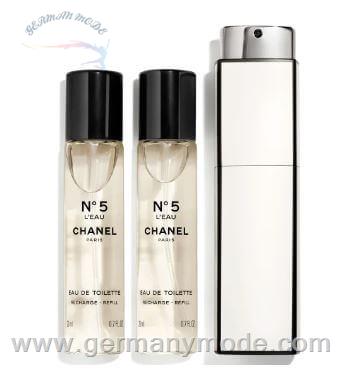 ست عطر ادو تویلت زنانه 3 تایی 20 میل N05 لئو شنل فرانسه CHANEL N05 LEAUEAU DE TOILET SPRAY 3 20ml