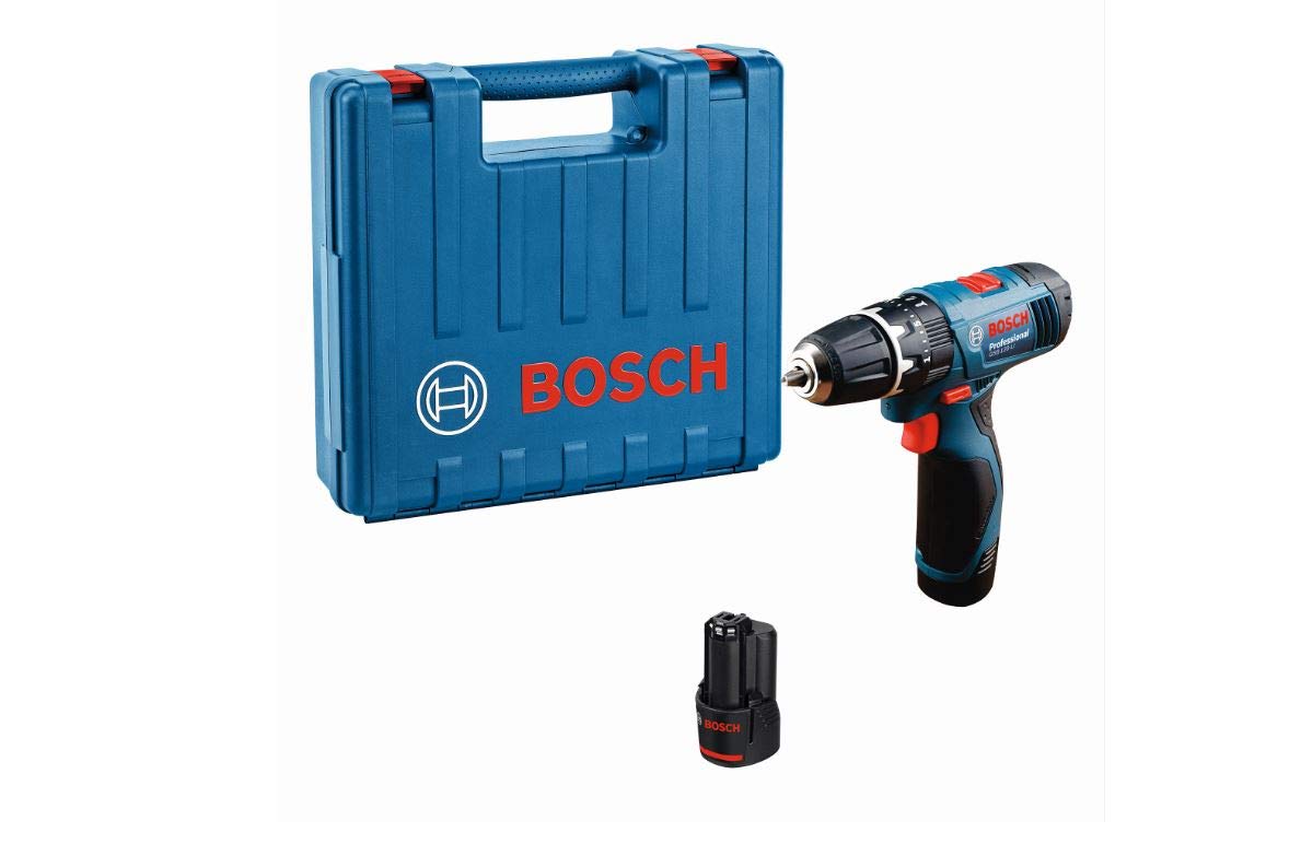 دریل ترکیبی شارژی 12 ولتی بوش حرفه ای GSB 120-LI (شامل باتری 2 x 1.5 Ah، شارژر GAL 1210 CV، کیف حمل)