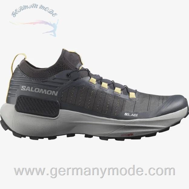کتانی تریل رانینگ دو کوهستان زنانه مردانه سالامون فرانسه SALOMON S LAB GENESIS Trailrunning Schuhe Unisex Quiet Shade Ebony Sun Dress