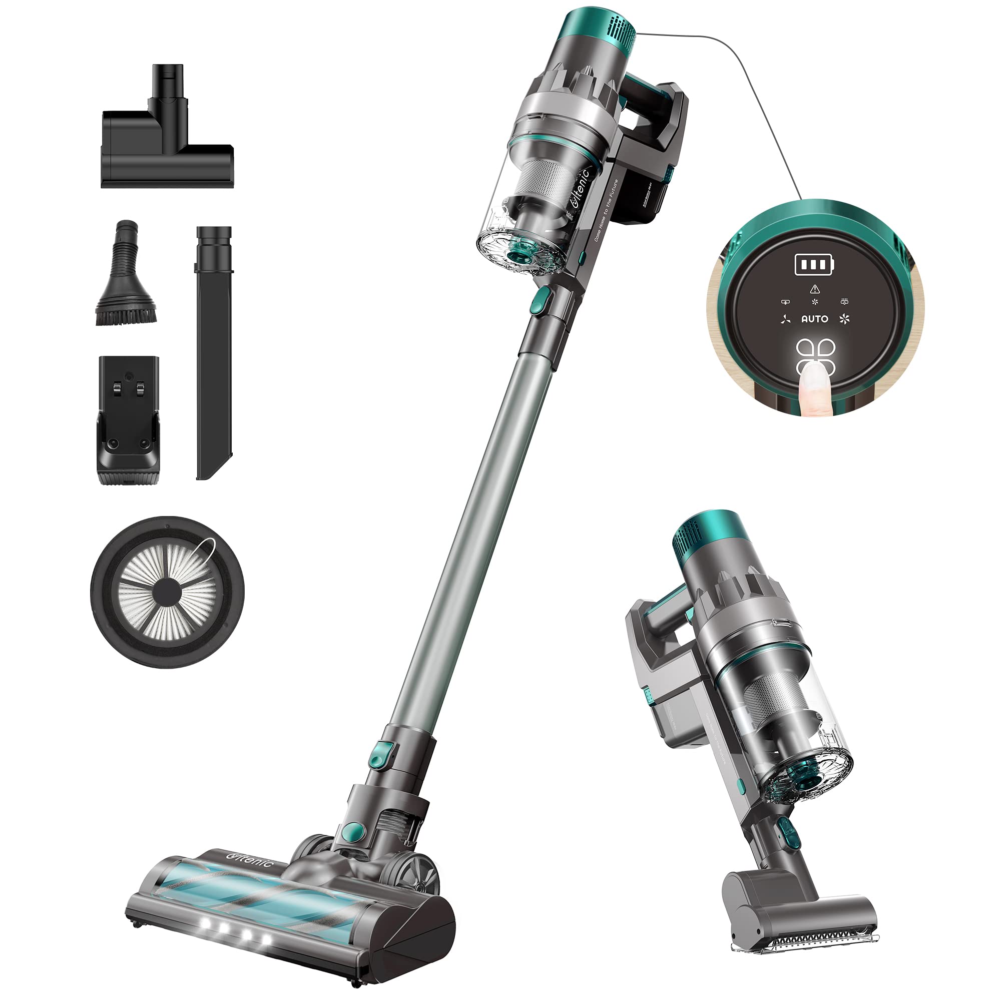 خرید از آمازون - Ultenic U11 Pro Aspirateur Balai sans Fil, 4 en 1 Aspirateur sans Fil Puissant 25Kpa, 50 Mins Autonomie, Aspirateur pour Les poils d’Animaux, Tapis, Sols, Voitures