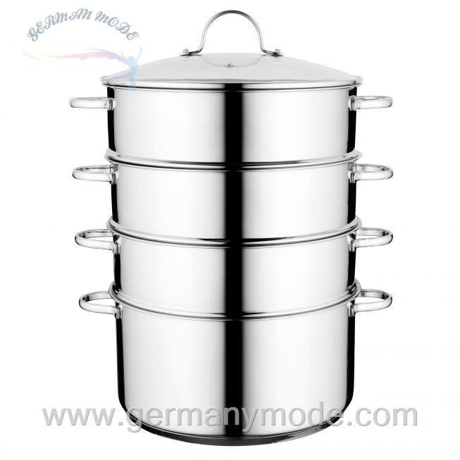 سرویس قابلمه بخارپز 5 پارچه برگهف بلژیک Berghoff Dampfgarer-Set Comfort 5-teilig - Essentials