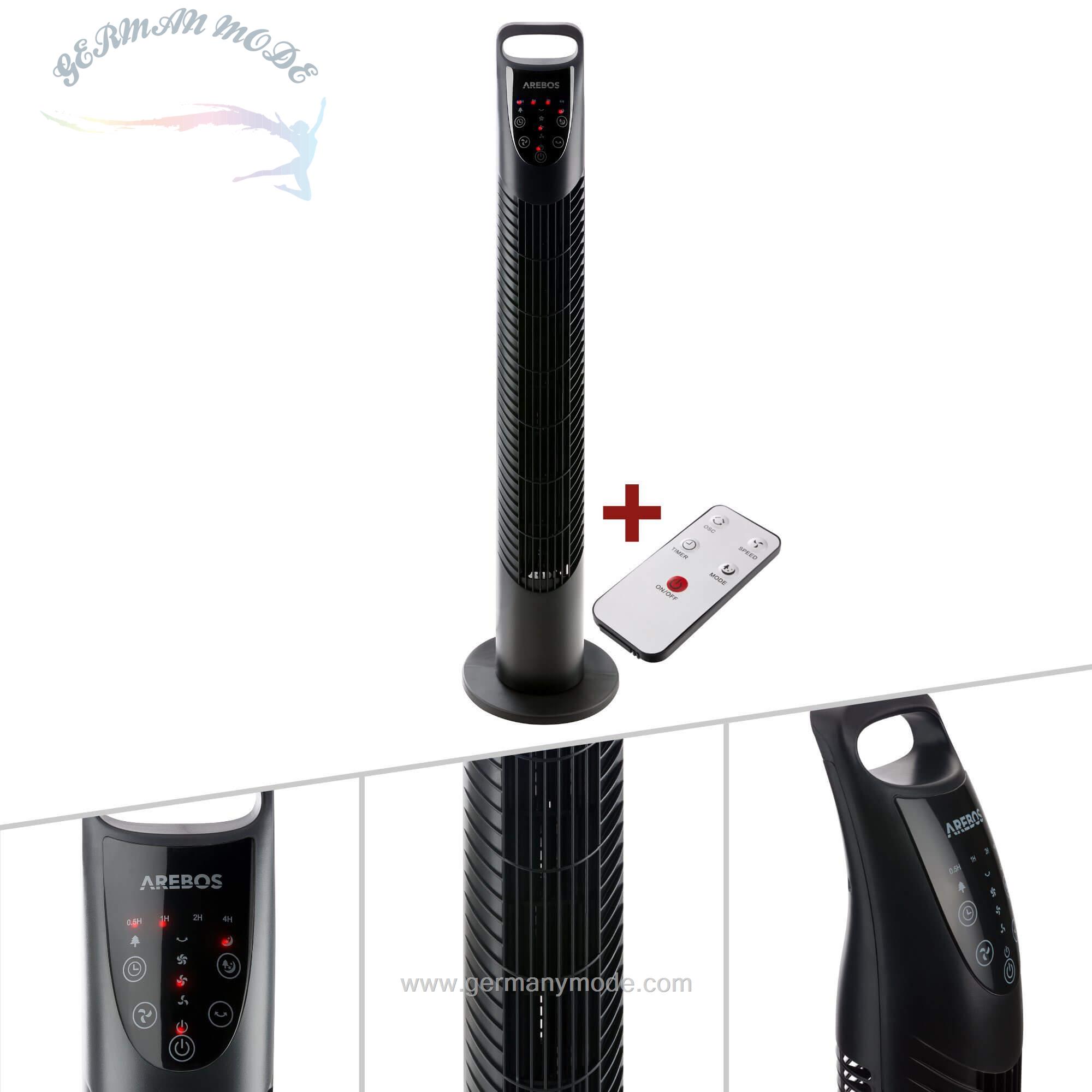 پنکه برقی ایستاده آربوس Arebos Turmventilator Turmventilatoren 40W-Oszillationswinkel 75°