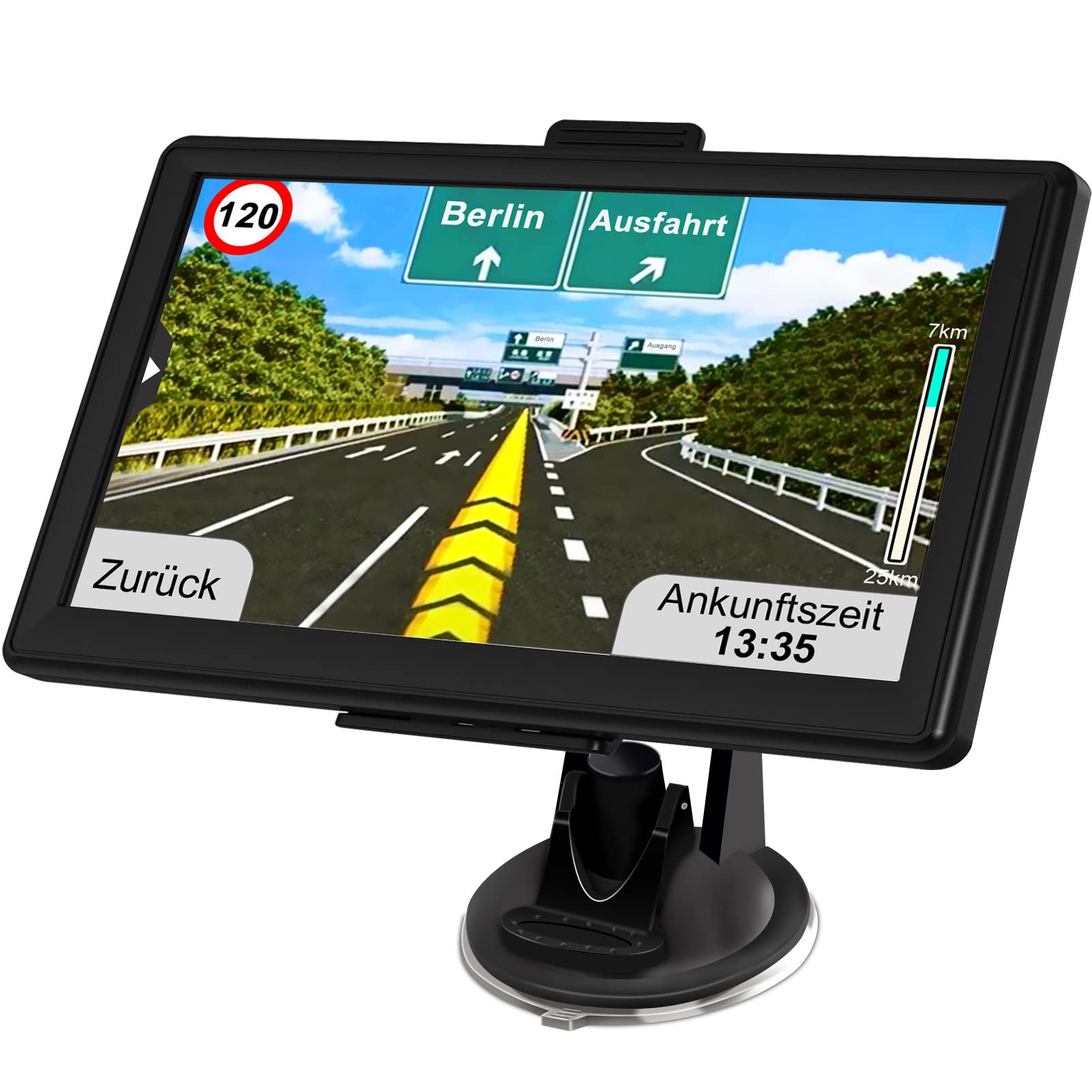 خرید از آمازون - دستگاه ناوبری برای کامیون‌های خودرو 2023 - ناوبری GPS 7 اینچی ناوبری کامیون خودرویی با نقشه‌های اروپا UK 52، به‌روزرسانی رایگان نقشه برای همیشه، هشدار دوربین سرعت، دستیار خط POI راهنمای صوتی