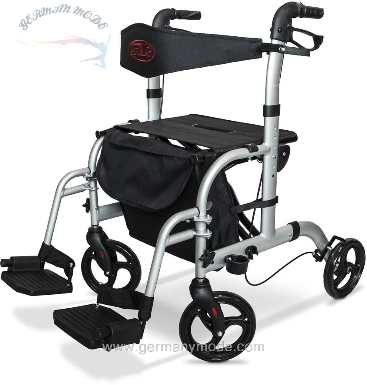 ویلچر رولاتور واکر انتار Antar Aluminium 2in1 Hybrid Rollator