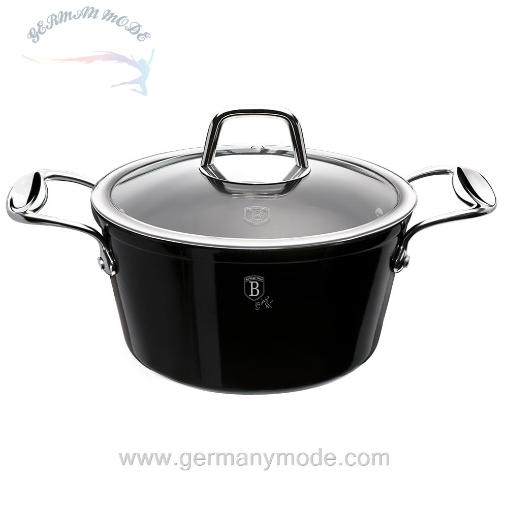 قابلمه 20 سانت درب دار برلینگر هاوس مجارستان BerlingerHaus CASSEROLE 20 CM BERLINGER HAUS BH/1676 BLACK ROYAL COLLECTION