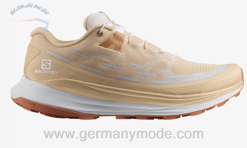 کتانی تریل رانینگ دو کوهستان زنانه سالامون فرانسه SALOMON ULTRA GLIDE Trailrunning Schuhe Damen Almond Cream White Arctic Ice