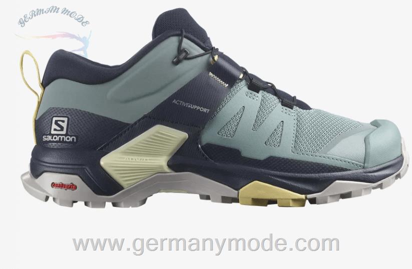 کتانی پیاده روی زنانه سالامون فرانسه SALOMON X ULTRA 4 Hiking Halbschuhe Damen Trooper Night Sky Sun Dress