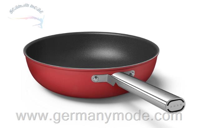 ووک 30 سانت اسمگ ایتالیا Smeg CKFW3001 Wok 30 cm im 50er Jahre Design CKFW3001RDM