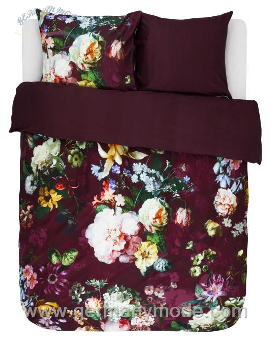 رو تختی اسنزا هلند ESSENZA Fleur Burgundy Bettwäsche