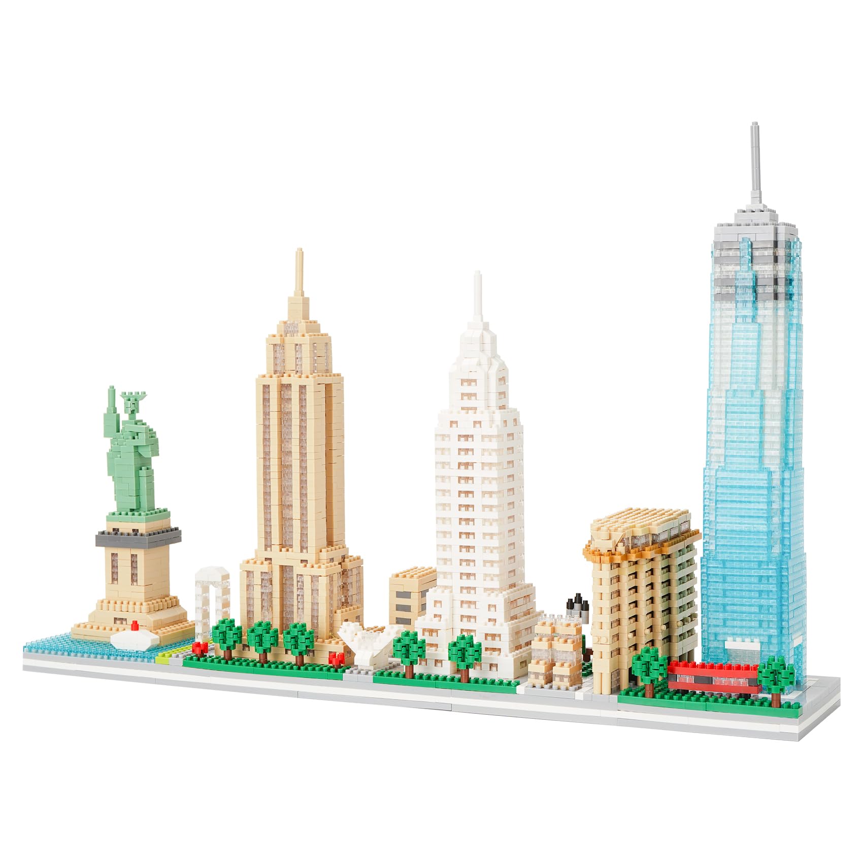 خرید از آمازون - مجموعه بلوک‌های ساختمانی LULUFUN، کیت ساختمانی New York Skylines، کیت ساختمانی کوچک برای بزرگسالان، هدایای اسباب‌بازی برای تولد، کریسمس، سال نو، 3452 Pieces Ny