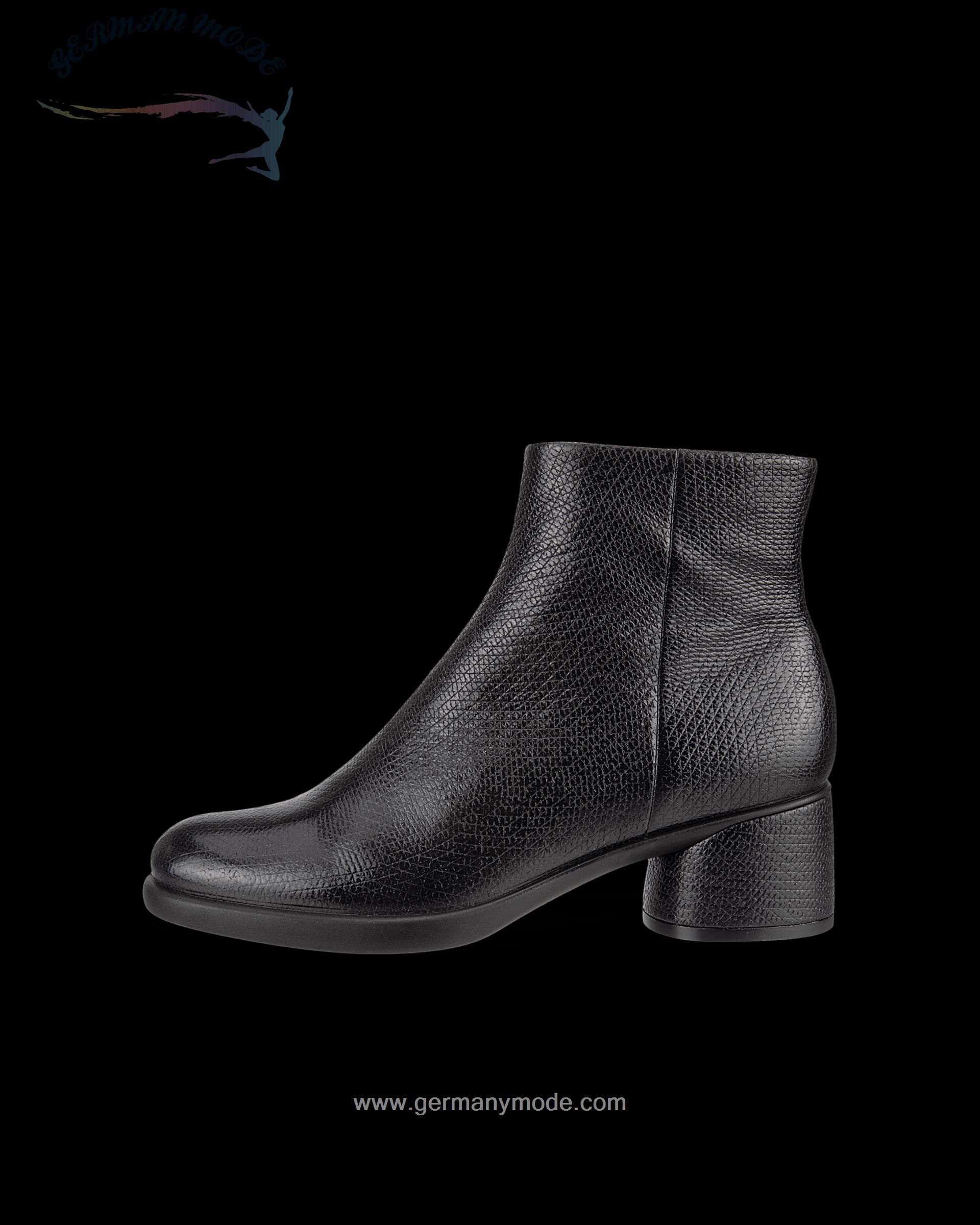 نیم بوت زنانه اکو دانمارک ECCO SCULPTED LX 35 Damen Halbhoher Stiefel aus Leder Schwarz