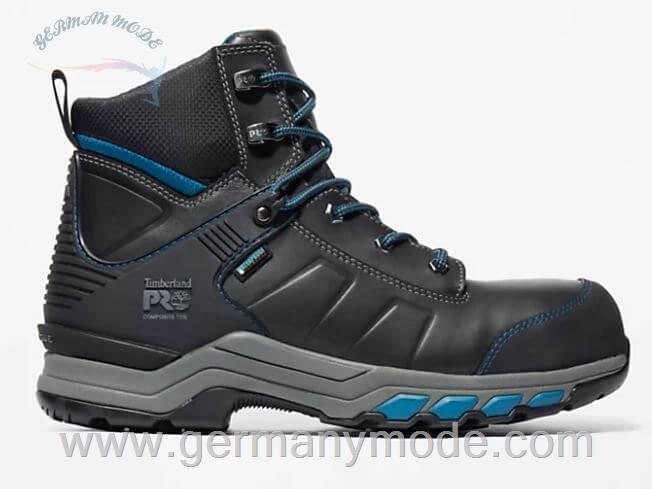 بوت کار ضد آب مردانه تیمبرلند آمریکا TIMBERLAND PRO HYPERCHARGE 6 INCH WORK BOOT WITH TOE PROTECTION FOR MEN IN BLACK BLUE