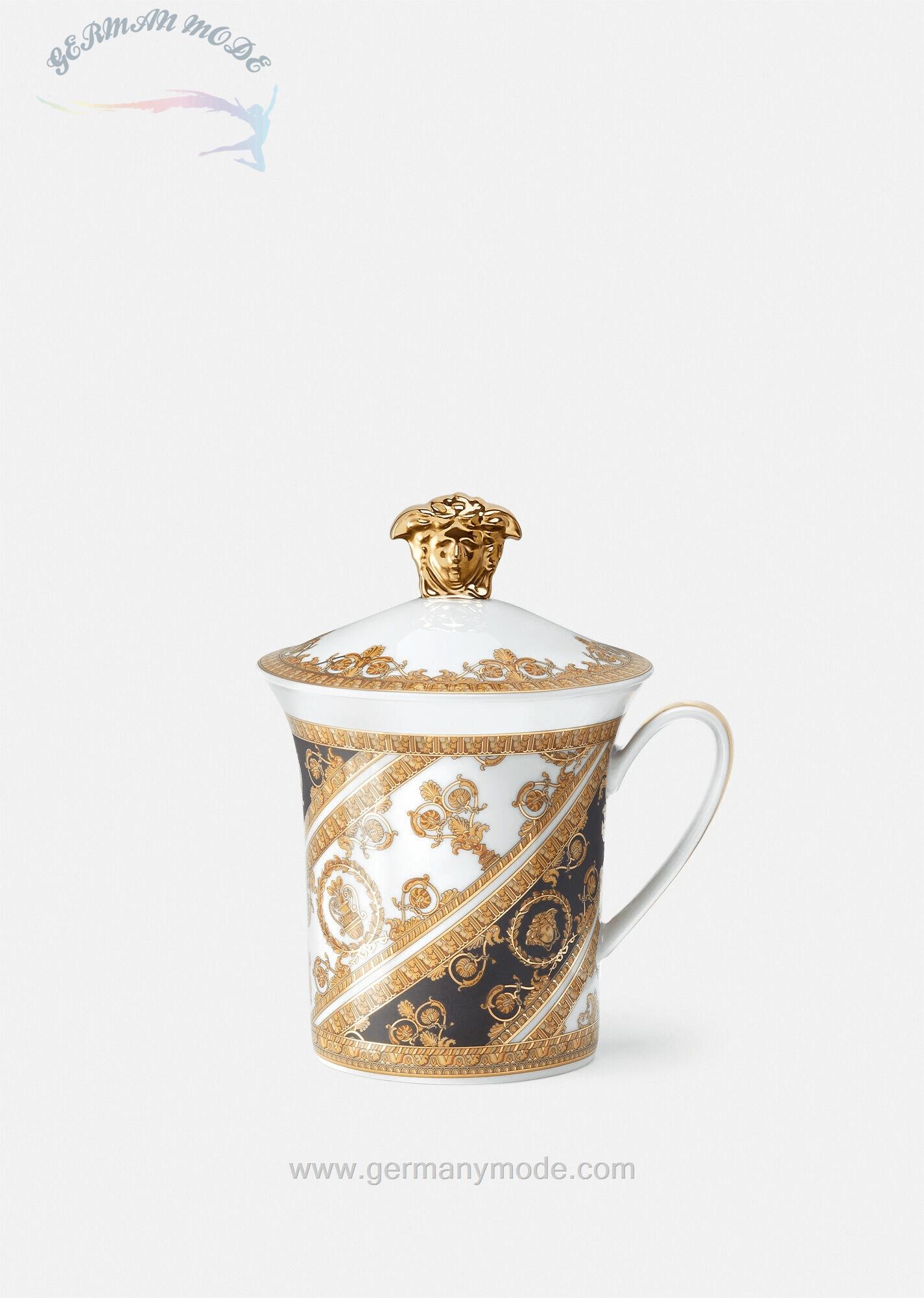 لیوان درب دار چینی روزنتال ورساچه ایتالیا VERSACE I BAROQUE TASSE