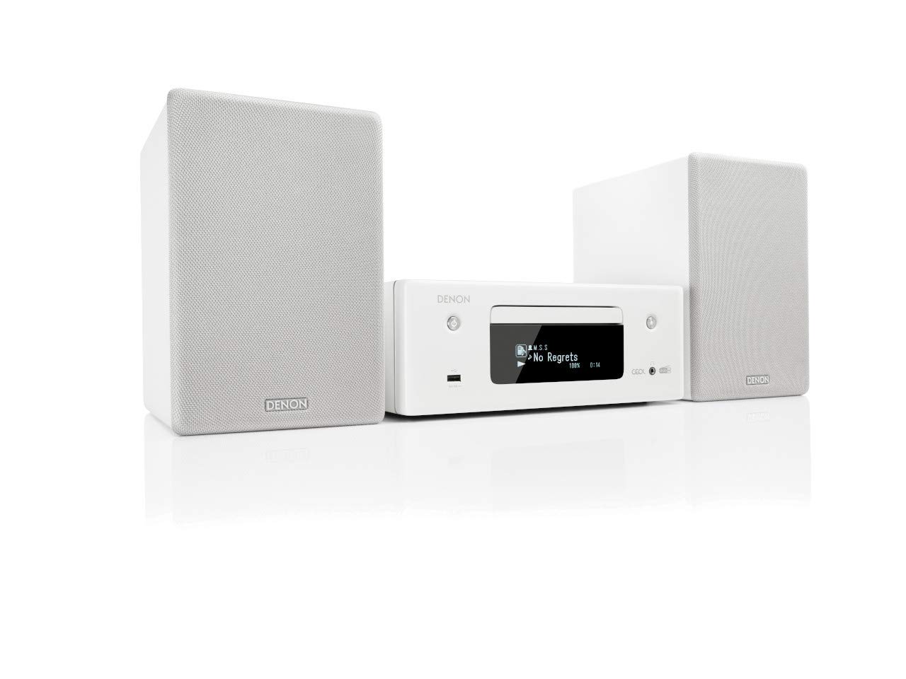 خرید از آمازون - Denon CEOL N-11DAB - Impianto compatto, amplificatore HiFi con altoparlanti, lettore CD, streaming musicale, HEOS Multiroom, Bluetooth, WLAN, AirPlay 2, compatibile con Alexa con altoparlante bianco