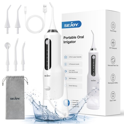 خرید از ایبی - SEJOY Oral Irigator Wireless Teeth Cleaning Water Flosser 5 Modes Oral Irrigator