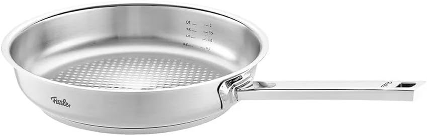 ماهیتابه استیل ضد زنگ فیسلر آلمان مدل Fissler Original-Profi Collection قطر 24 سانتی‌متر با مقیاس داخلی، سطح سرخ کردن نووگریل