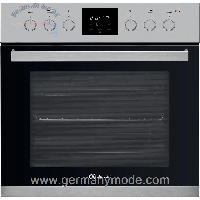 فر توکار باکنشت آلمان BAUKNECHT ELEKTRISCHER EINBAUHERD: FARBE EDELSTAHL, HYDROLYSE - HVS3 TH8V2 IN