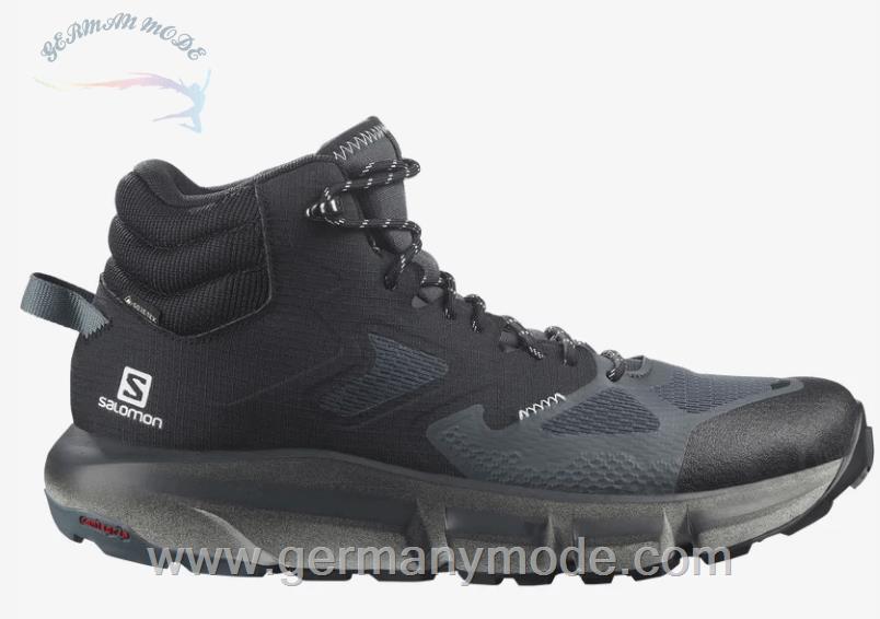 کتانی پیاده روی مردانه سالامون فرانسه SALOMON PREDICT HIKE MID GORE-TEX Hikingschuhe Herren Ebony / Black / Stormy Weather