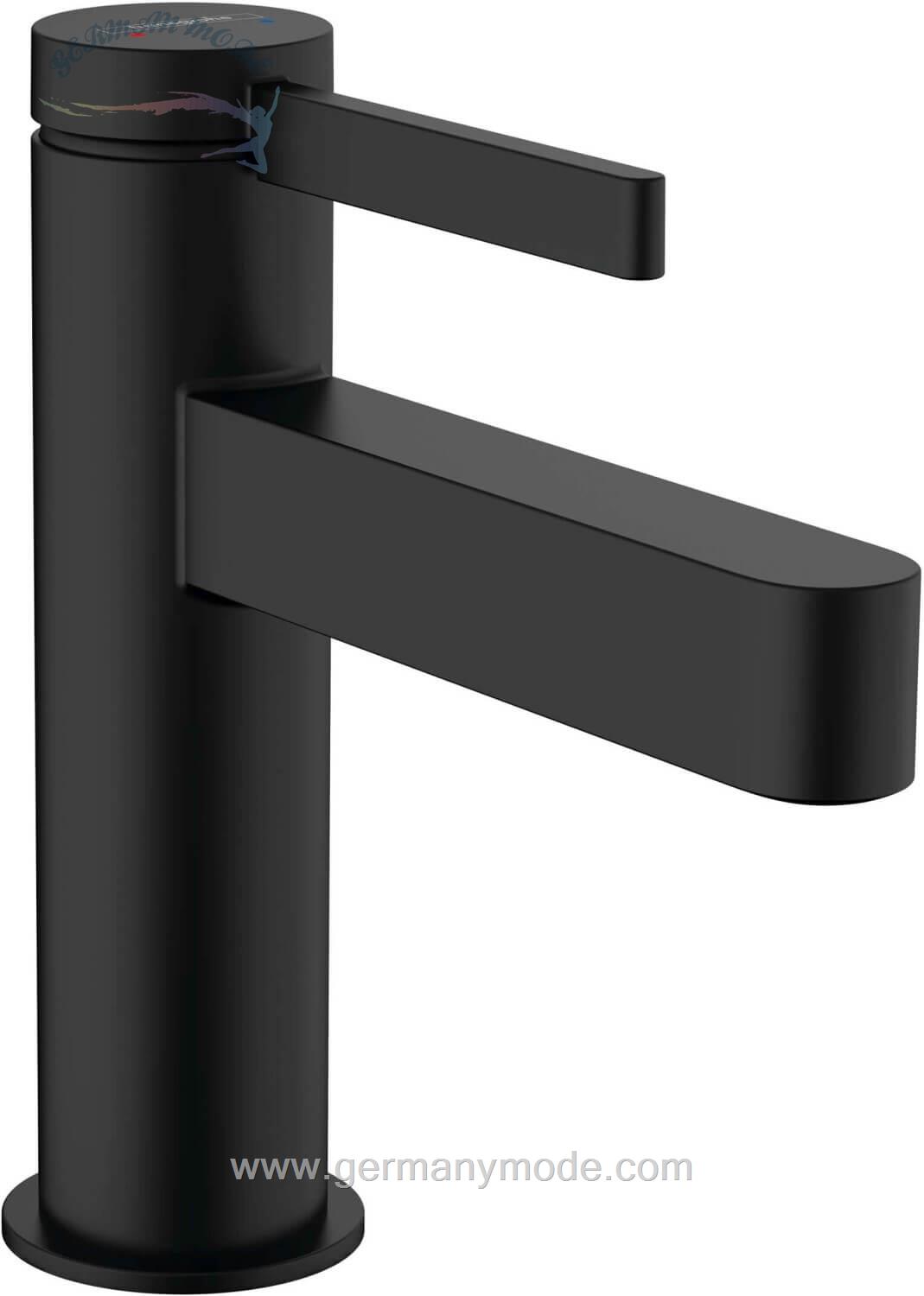 شیر مخلوط روشویی پایه کوتاه هانس گروهه آلمان Hansgrohe Finoris 100 mit Push Open Ablaufgarnitur schwarz matt 76010670