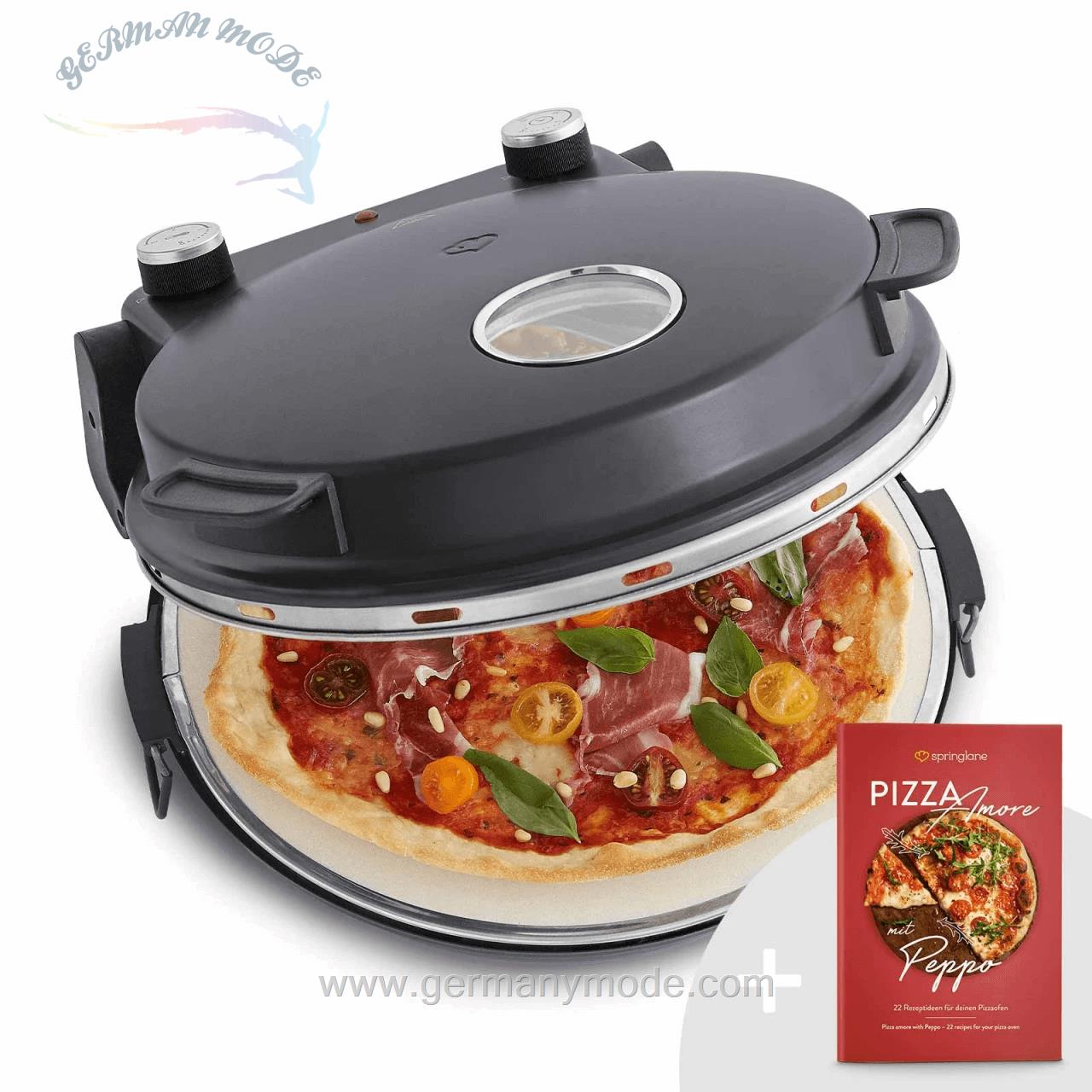 پیتزا ساز اسپرینگلن آلمان Springlane Pizzaofen Peppo-Inkl-Pizzaheber/Rezeptheft