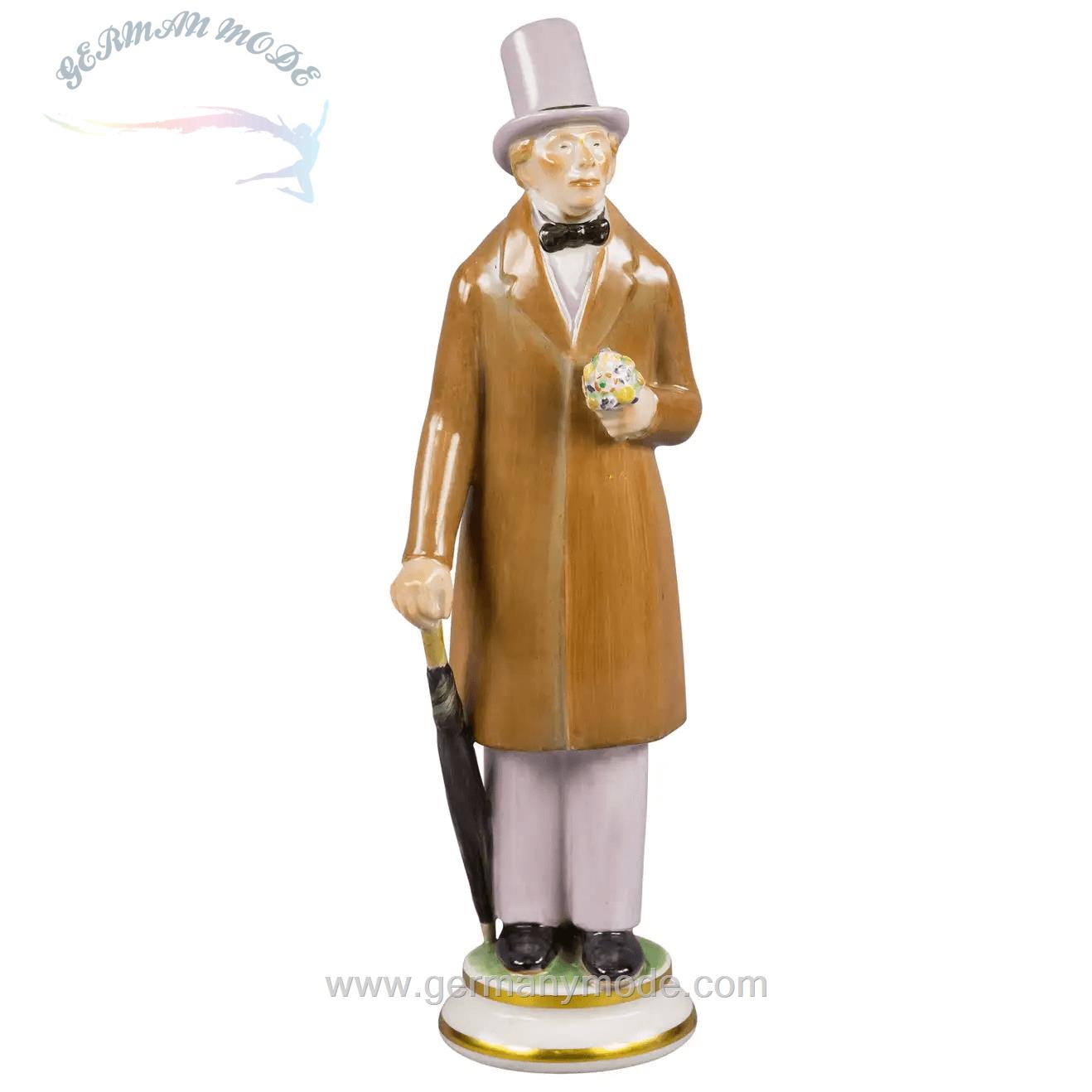 مجسمه دکوری چینی آنتیک قدیمی Royal Copenhagen Figure of Hans Christian Andersen Dated 1953
