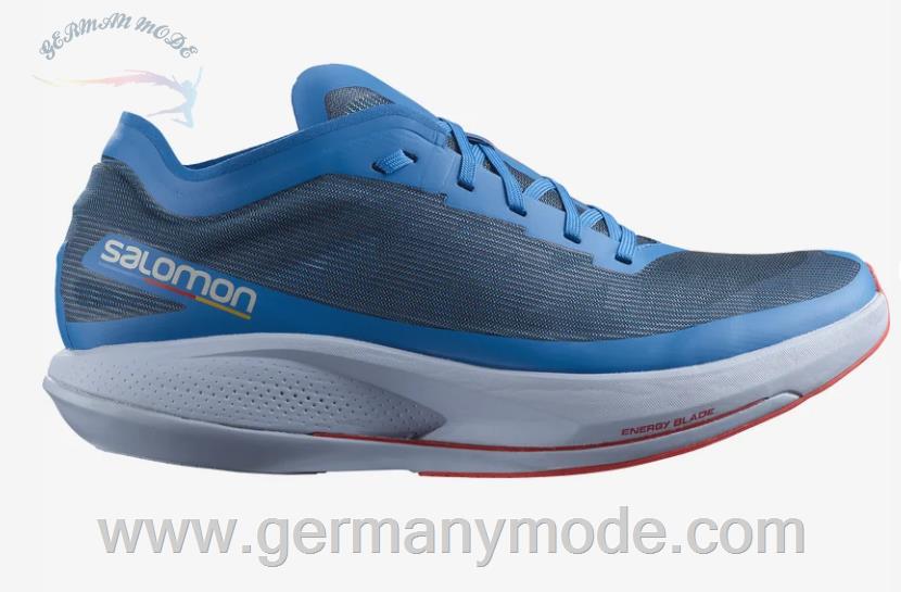 کتانی پیاده روی مردانه سالامون فرانسه SALOMON PHANTASM Laufschuhe Herren Indigo Bunting / Kentucky Blue / Poppy Red