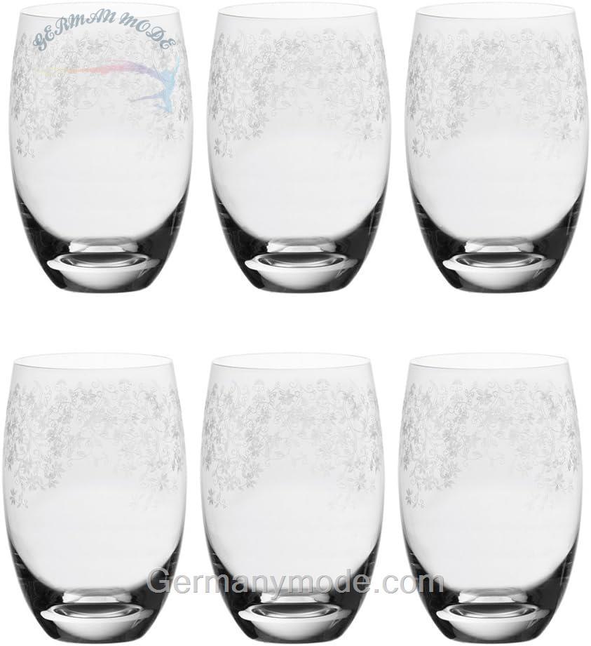 لیوان‌ نوشیدنی کریستال لئوناردو هوم آلمان Leonardo Champagne Flute لیوان‌ آبمیوه با حکاکی گل ارتفاع ۱۲.۵ سانتی‌متر ۴۶۰ میلی‌لیتر 6 عدد