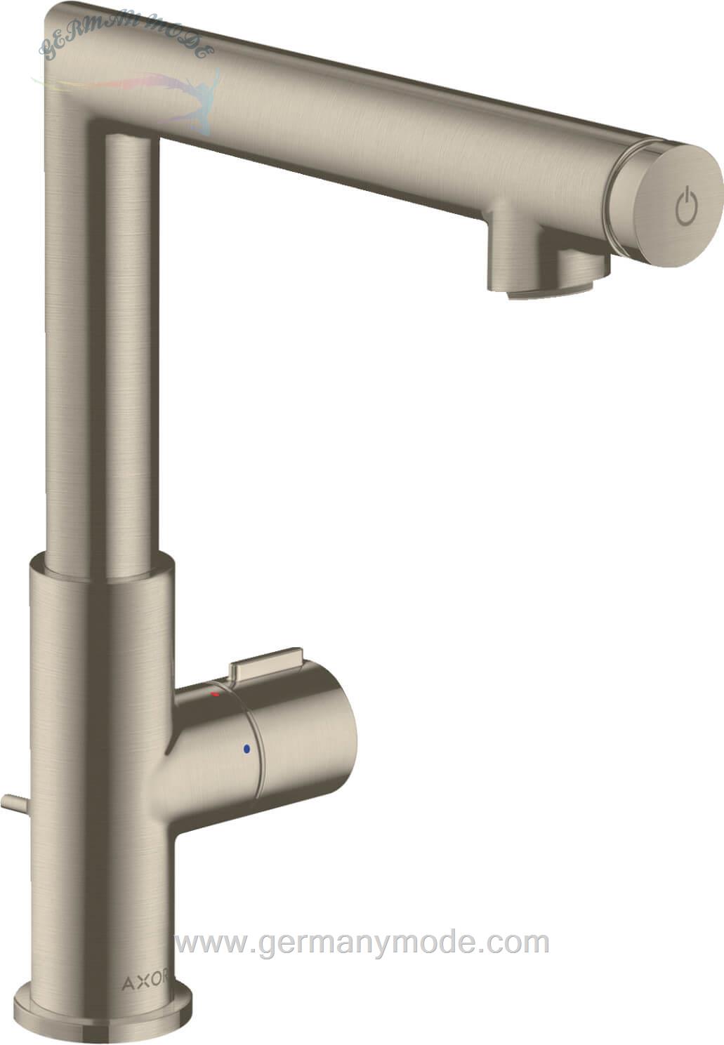 شیر مخلوط روشویی پایه بلند هانس گروهه آلمان hansgrohe Axor Uno select 220 45016 brushed nickel 45016820
