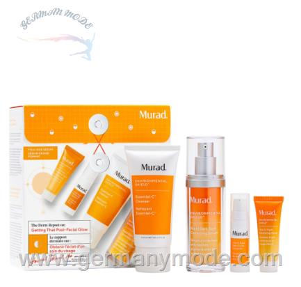 ست ژل پاک کننده سرم ضد لک لایه بردار سرم دور چشم ضد تیرگی مورد آمریکا Murad The Derm Report On Getting That Post-Facial Glow Set