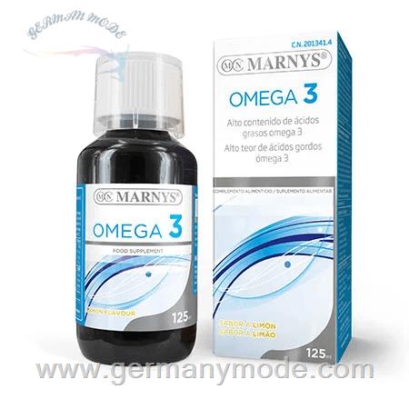 شربت مکمل غذایی امگا 3 بهبود دهنده قلب مارنیس اسپانیا MARNYS Omega 3 125 ml MN455