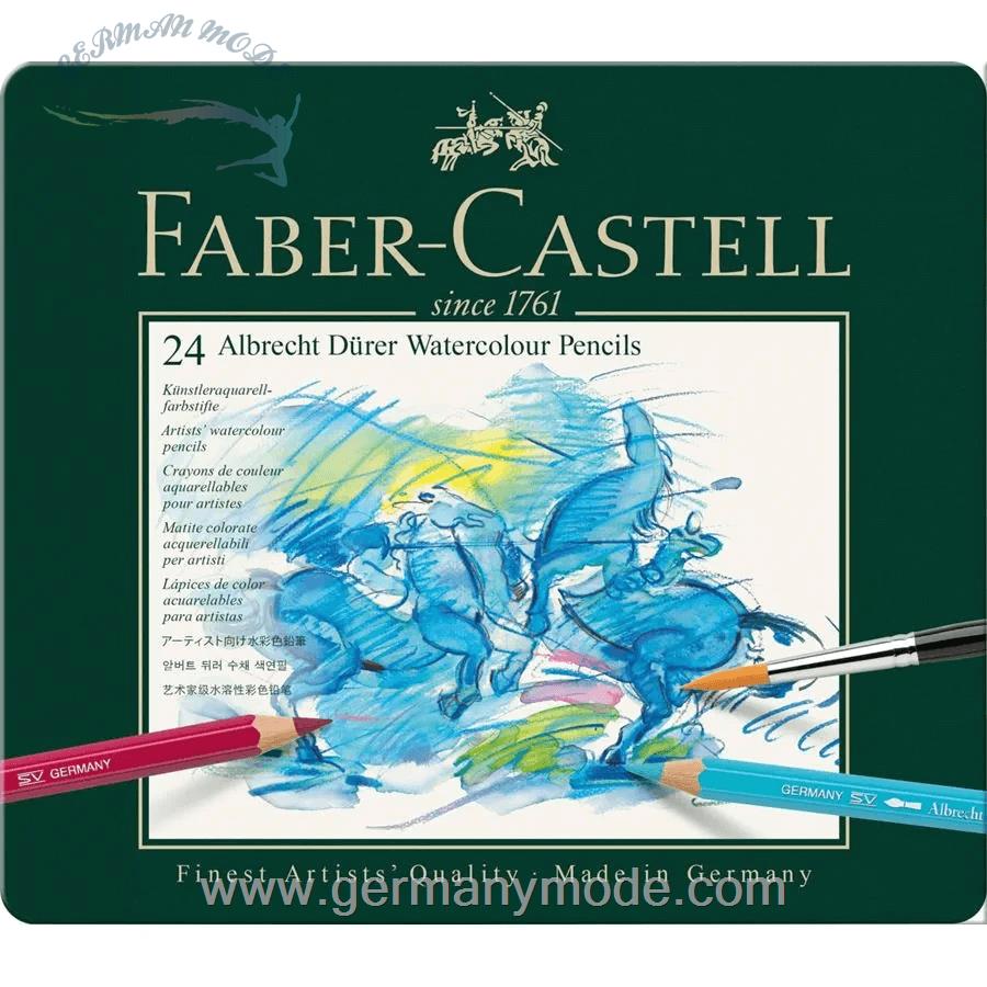 مداد رنگی آبرنگی 24 رنگ فابرکاستل آلمان FABER CASTELL Albrecht Dürer Aquarellstift 24er Metalletui