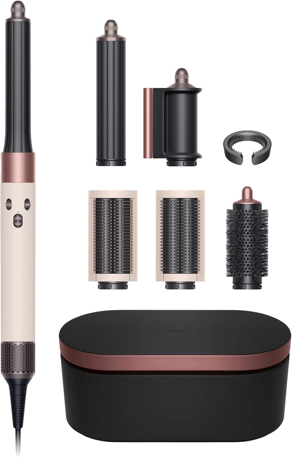 سشوار برس دار چرخشی چند منظوره دایسون انگلستان Dyson Airwrap Multi Styler Complete Long HS05 (سرامیک صورتی/رزگلد) - مدل مو - نسخه محدود